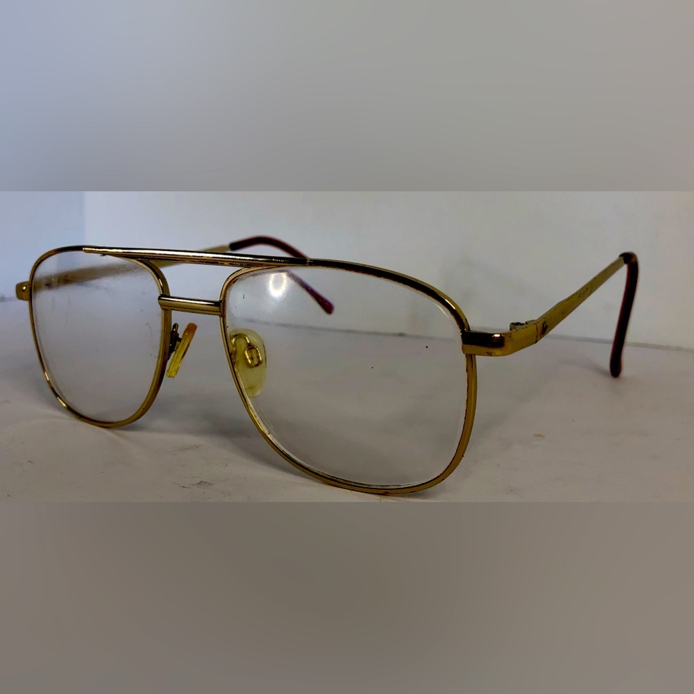 VTG Modern Crusader 53[]16 140 Gold Aviator Wire Frame Eyeglasses. Frames Only